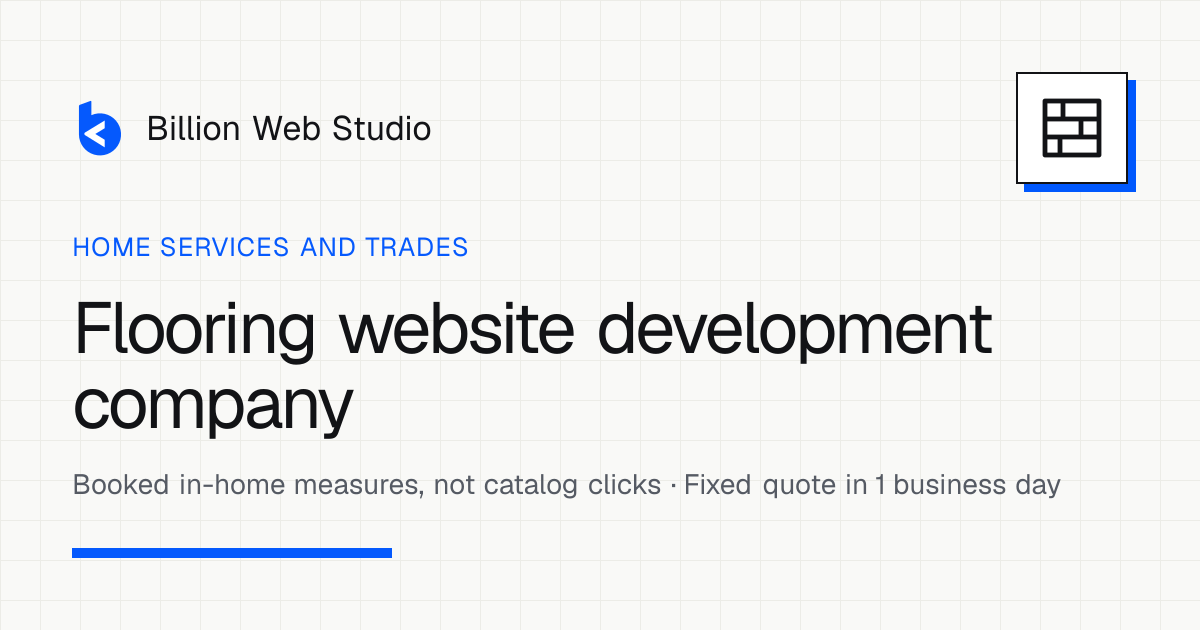 Flooring Website Development Company | Billion Web Studio